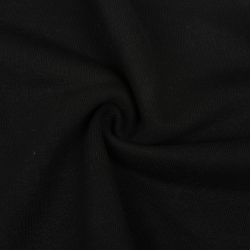 Ткань Футер 3-х нитка, Петля, цвет Черный (на отрез)  в Южно-Сахалинске