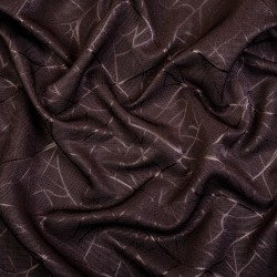 Ткань Блэкаут для штор &quot;Ледовое тиснение цвет Темно-Коричневый&quot; (на отрез)  в Южно-Сахалинске