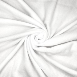 Флис Односторонний 130 гр/м2, цвет Белый (на отрез)  в Южно-Сахалинске