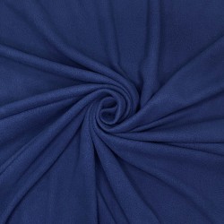 Ткань Флис Односторонний 130 гр/м2, цвет Темно-синий (на отрез)  в Южно-Сахалинске
