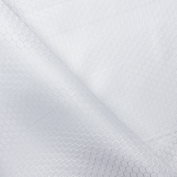 Ткань Оксфорд 300D PU Рип-Стоп СОТЫ, цвет Белый (на отрез)  в Южно-Сахалинске