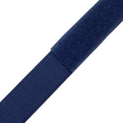 Контактная лента 25мм цвет Тёмно-Синий (Велькро-липучка), на отрез  в Южно-Сахалинске