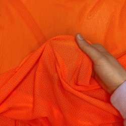 Трикотажная Сетка 75 г/м2, цвет Оранжевый (на отрез)  в Южно-Сахалинске